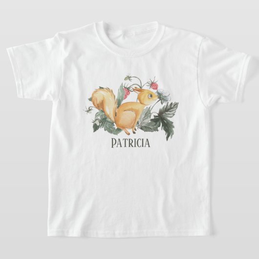schattig meisje uit eekhoorn t-shirt (Laagn)