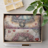 Schattig Meisje - Valentijnsdag - Decoupage Tissuepapier (Geschenk)