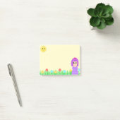 Schattig meisje, zon, bloemen en gras post-it® notes (Kantoor)