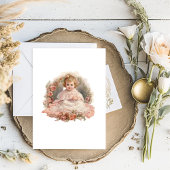 Schattig Meisjes Baby Doop Kaart