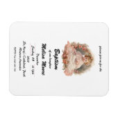 Schattig Meisjes Baby Doop Magneet (Horizontaal)