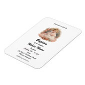 Schattig Meisjes Baby Doop Magneet (Linkerzijde)