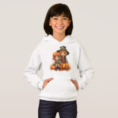 SCHATTIG MEISJES GEKLEED IN HALLOWEEN KOSTUUMS (Voorkant volledig)