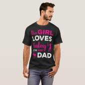 Schattig Meisjes Jacht Pap Dochter Jacht Buddy Hun T-shirt (Voorkant volledig)