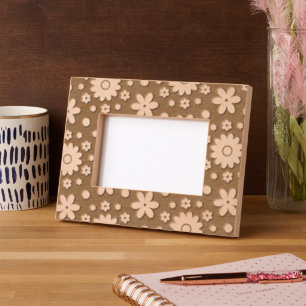 Schattig Meisjesachtig 70s Bloemenpower Natuur Sfe Gegraveerde Lijstjes