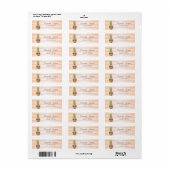 Schattig meisjesachtig gestreept, Cool Ananas Etiket (Full Sheet)