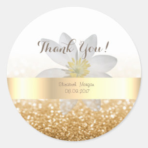 Schattig Meisjesachtig,Madeliefje ,Glitter,Bokeh , Ronde Sticker
