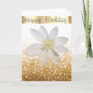 Schattig Meisjesachtig, Madeliefje ,Glitterend,Bok Kaart
