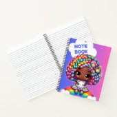 Schattig meisjesachtig notitieboekontwerp/ Chibi  Notitieboek (Binnen)