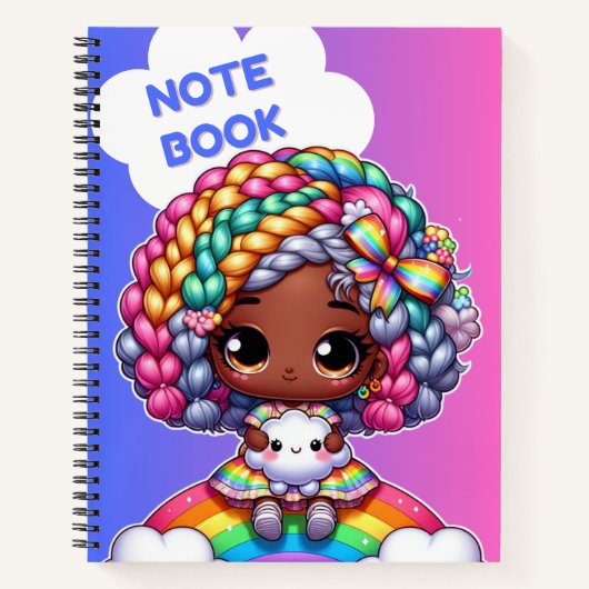 Schattig meisjesachtig notitieboekontwerp/ Chibi  Notitieboek (Voorkant)