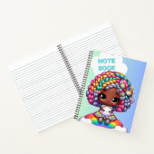 Schattig meisjesachtig notitieboekontwerp/ Chibi  Notitieboek (Binnen)