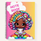 Schattig meisjesachtig notitieboekontwerp/ Chibi  Notitieboek (Voorkant)