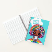 Schattig meisjesachtig notitieboekontwerp/ Chibi  Notitieboek (Binnen)