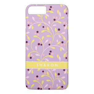 Schattig meisjesachtig pastel paarse bloemmotief m Case-Mate iPhone case