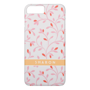 Schattig meisjesachtig pastel roze bloemmotief mon iPhone 8/7 plus hoesje
