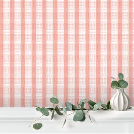 Schattig Meisjesachtig Pastel Roze Crème Gingham P Behang