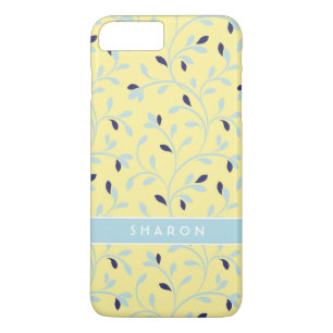 Schattig meisjesachtig pastelgeel bloempatroon mon Case-Mate iPhone case
