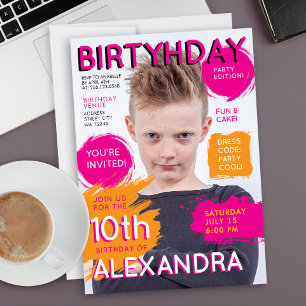 Schattig Meisjesachtig Roze Oranje Kinderen Tijdsc Kaart