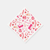 Schattig Meisjesachtig Roze Rood Disco Cowgirl Est Servet (Hoek)