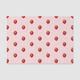 Schattig meisjesachtig zacht roze aardbei tissuepapier