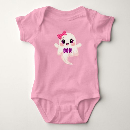 Schattig meisjesachtige Boo! Geest Romper (Voorkant)