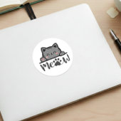 Schattig Meow Schattige Kat Sticker Vierkant Kat O