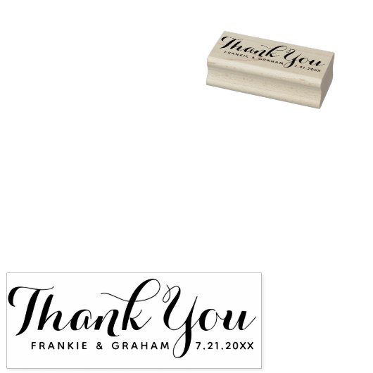 Schattig met de hand geschreven script | Bruiloft Rubberstempel (Gestempeld)