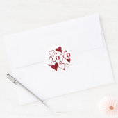 Schattig met de hand geschreven XOXO romantische V Ronde Sticker (Envelop)