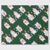 SCHATTIG MET DE HAND GETROKKEN CHRISTMAS DIERENVER CADEAUPAPIER (Vlak)