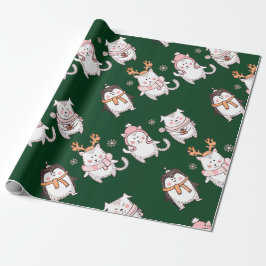 SCHATTIG MET DE HAND GETROKKEN CHRISTMAS DIERENVER CADEAUPAPIER
