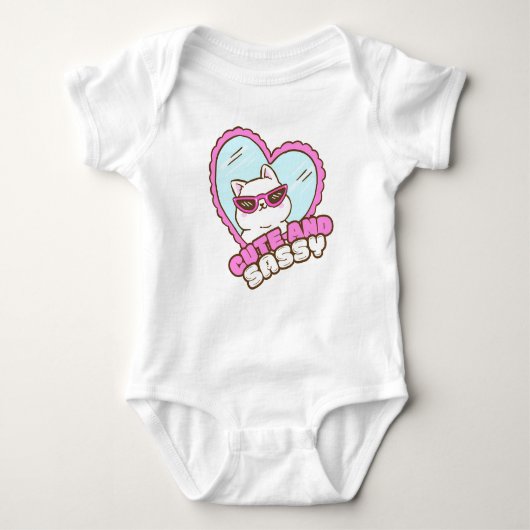 Schattig Met een Kant van Sass | Grappige Brutaal Romper (Voorkant)