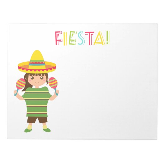 Schattig Mexicaans Feest Maracas Notitieblok (Voorkant)