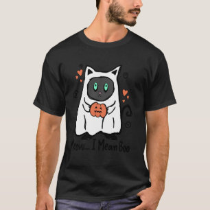Schattig Miauw Ik bedoel Boe Geest Kattenliefhebbe T-shirt
