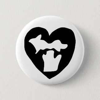 Schattig Michigan Pride Hart Ronde Button 5,7 Cm
