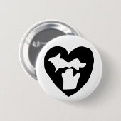 Schattig Michigan Pride Hart Ronde Button 5,7 Cm (Voorkant /achterkant)