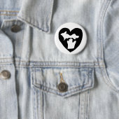 Schattig Michigan Pride Hart Ronde Button 5,7 Cm (In situ)
