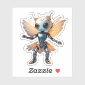 Schattig Mier Meisje Dansende Robot Pixie Sticker (Vel)