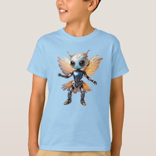 Schattig Miermeisje Dansende Robot Pixie T-shirt (Voorkant)