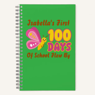 Schattig Mijn Eerste !00 Dagen Op School Vlogen Vo Notitieboek