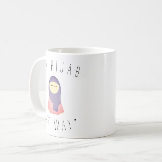 schattig mijn hijab koffie mok roze moslimmeisje (Voorkant links)