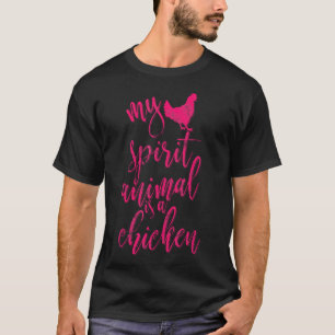 Schattig Mijn Spirituele Dier Is Een Kip T-shirt