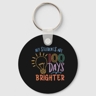 Schattig mijn studenten zijn 100 dagen helderder v sleutelhanger