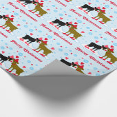 Schattig Min Pins kerstpapier voor kerstmis Cadeaupapier (Hoek)