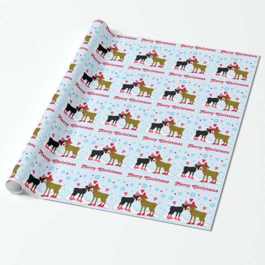 Schattig Min Pins kerstpapier voor kerstmis Cadeaupapier (Uitgerold)