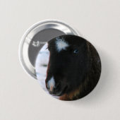 Schattig mini Horse Filly Ronde Button 5,7 Cm (Voorkant /achterkant)