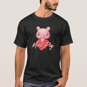 Schattig Mini Varken Hart Miniatuur Varken Eigenaa T-shirt