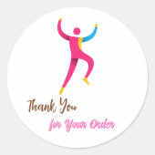 Schattig Minimaal Dank Je Wel Ronde Sticker (Voorkant)