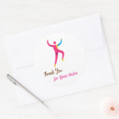 Schattig Minimaal Dank Je Wel Ronde Sticker (Envelop)