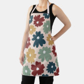 Schattig minimaal floreel  patroon roze schort (Insitu)