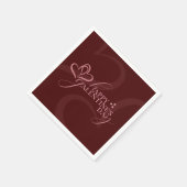 Schattig Minimaal Modern Chique Crème Script Galen Servet (Hoek)